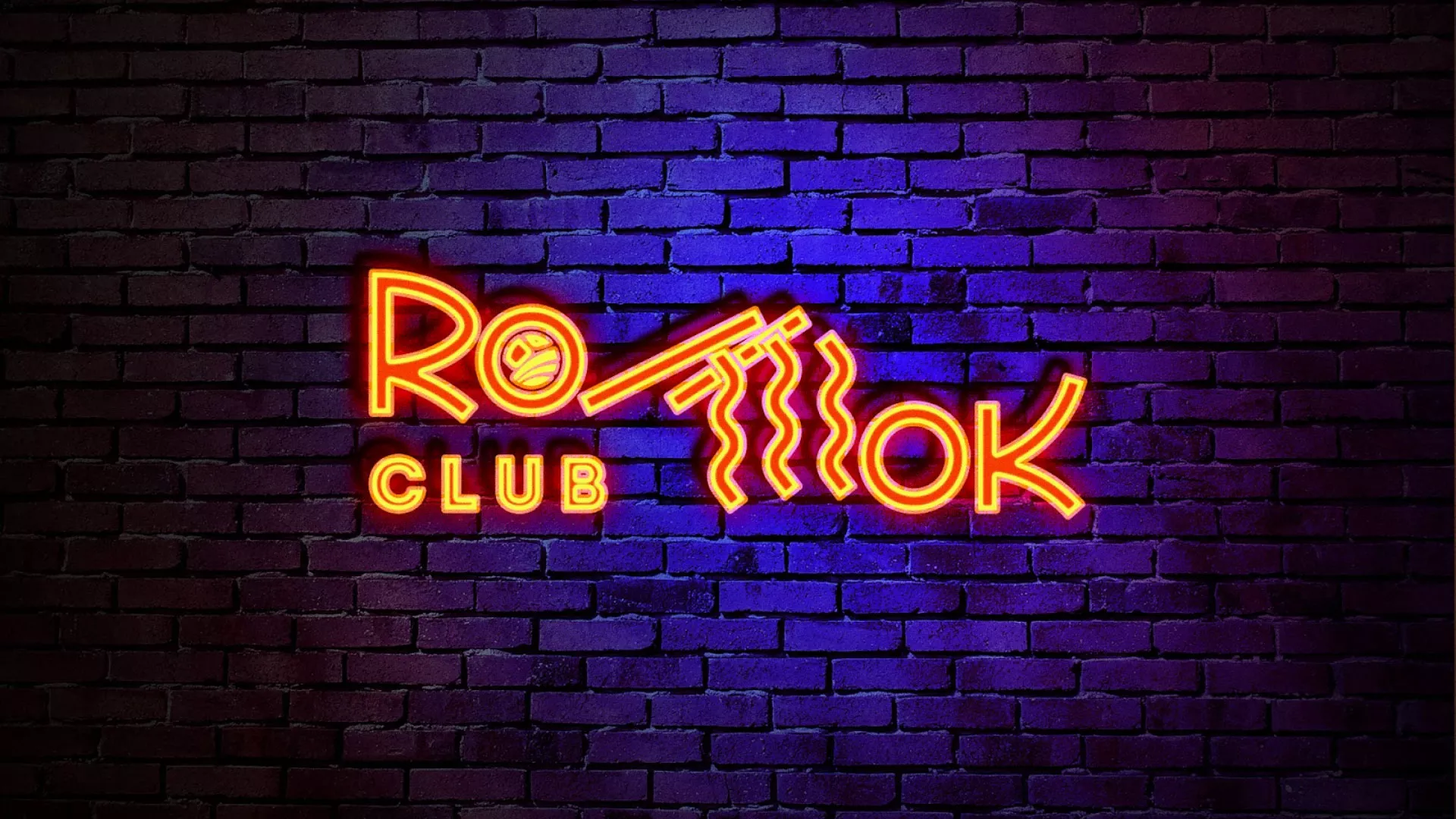 Разработка интерьерной вывески суши-бара «Roll Wok Club» в Сургуте